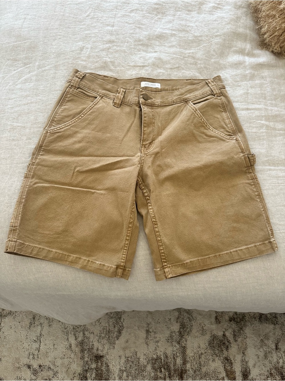 12th Tribe Women's Cargo Shorts in Khaki/Tan